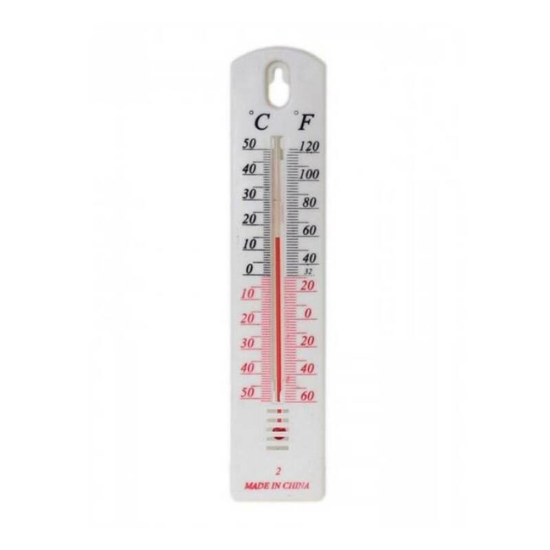 Термометър със скала, стенен, вътрешно ползване, -40°C до 50°C