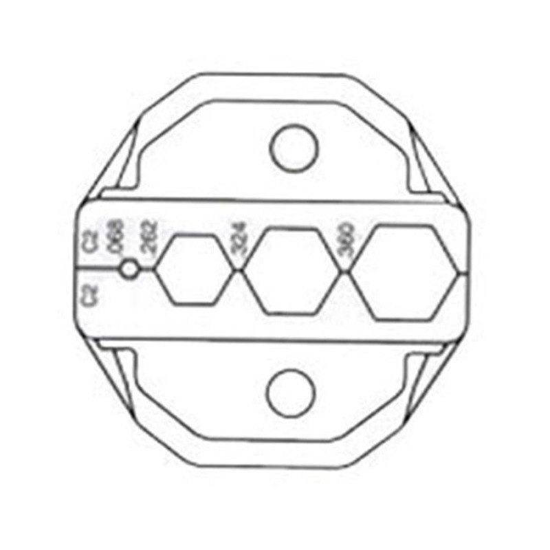 Челюсти HT-336C2 за клещи кримпващи, коаксиални