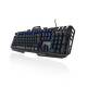 Геймърска метална клавиатура Cyberboard черна с допълнителни бутони USB RGB