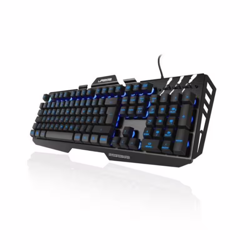 Геймърска метална клавиатура Cyberboard черна с допълнителни бутони USB RGB