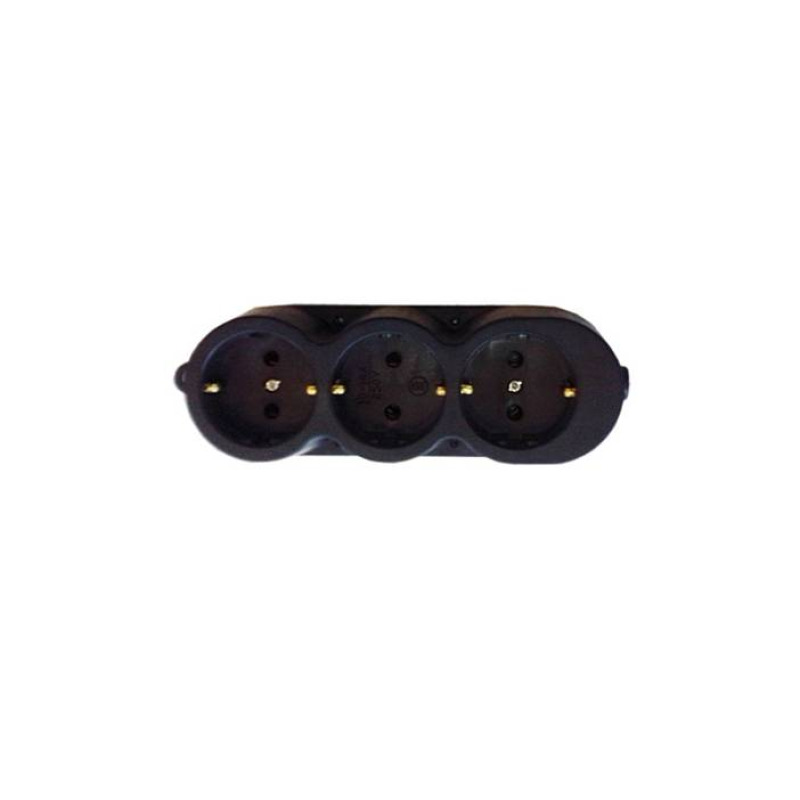 Българска разклонителна кутия, гумирана, 3-ка, без кабел, 220V, 16A