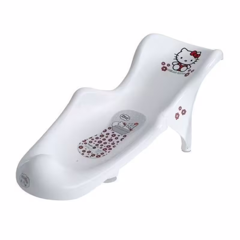 Бебешка седалка за вана с подложка Hello Kitty бяла