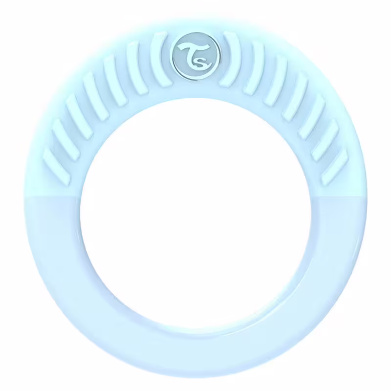 Бебешка чесалка Twistshake - кръгла синя