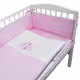 Бебешки спален комплект от 3 части - лъвче светло розов
