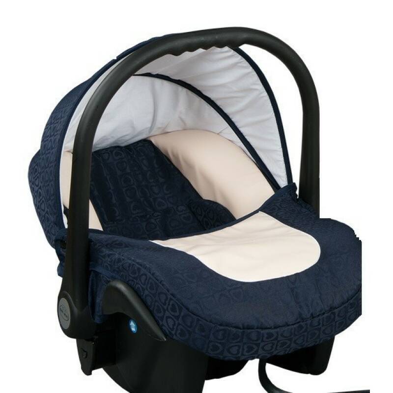 Бебешко кошче за кола 3-9 кг, Baby Merc Leo морско синьо и бежово