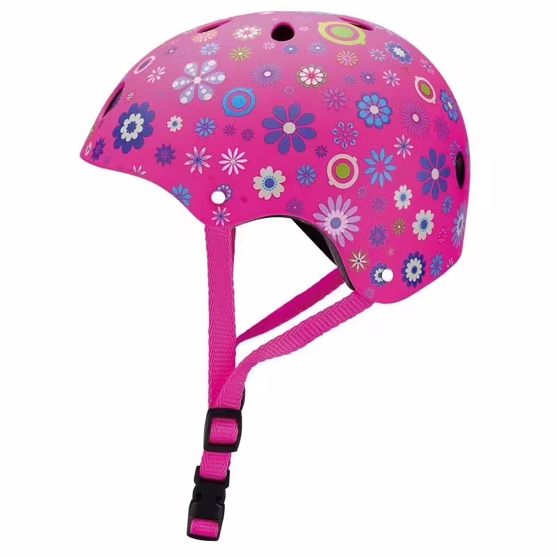 Детска каска за колело и тротинетка, 51-54 см - Розова