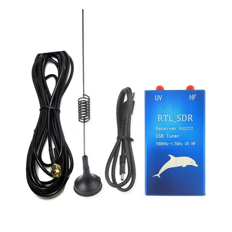 Радио приемник RTL/SDR с чипове RTL2832U+R820T2 100KHz-1,7GHz UV/HF