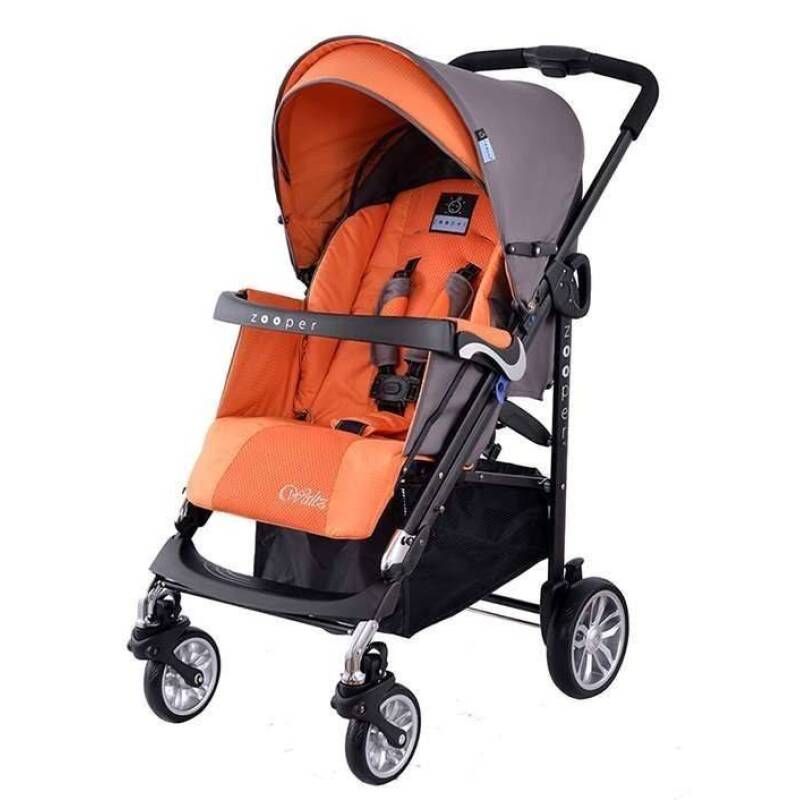 Детска количка, комбинирана Zooper Waltz Honey Citrus, сиво и оранжево
