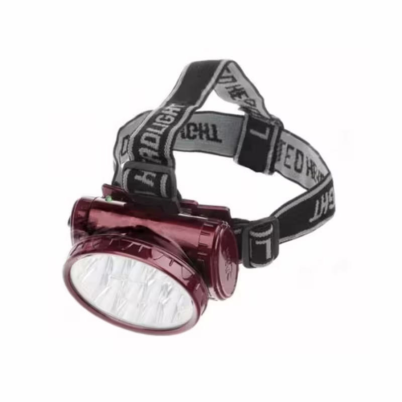 LED фенер за глава YJ-1898, елипсовиден, 12 светодиода, акумулаторна батерия, 3W