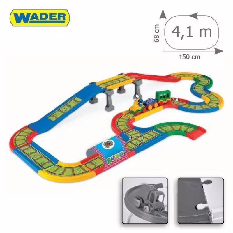 Детска писта с жп релси с влакче