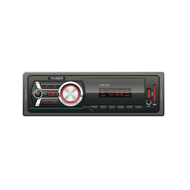 Автомобилен радио MP3 плеър без падащ панел TSUB-006, AUX, FM, SD, USB 4x20W 12V