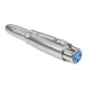 Букса преходна метална MONO 6,3mm JACK(ж)/CANON(ж)