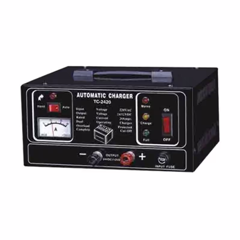 Мрежово зарядно TC-2420, комбинирано, оловни акумулатори, кабели, 12VDC, 24VDC, 20A