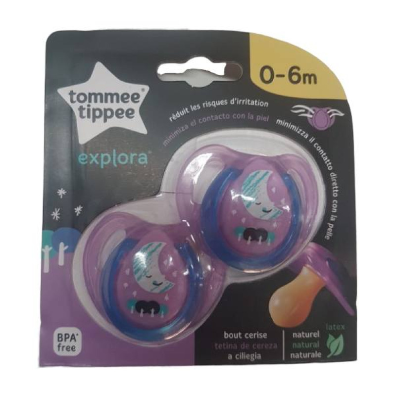 Залъгалка Tommee Tippee Explora, 2 бр. лилава