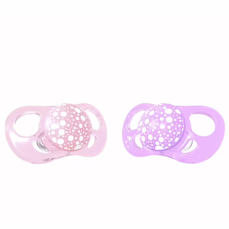 Залъгалки за бебета Twistshake 2 бр. 0-6 месеца розово и лилаво