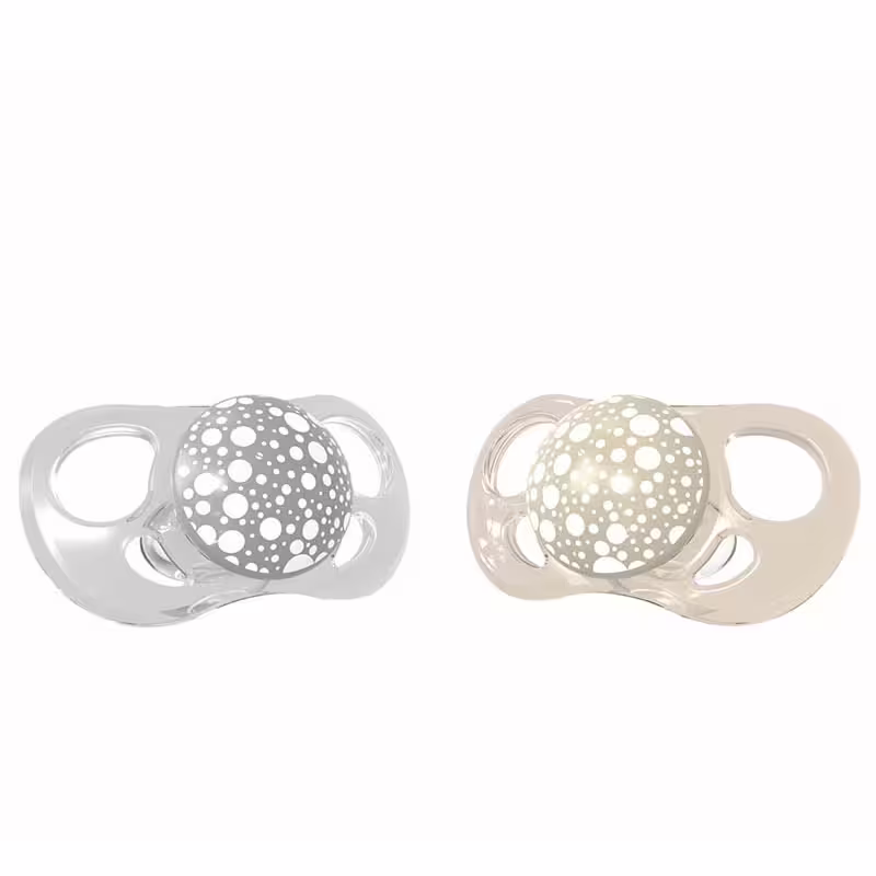 Залъгалки за бебета Twistshake 2 бр. 0-6 месеца сиво и бежово