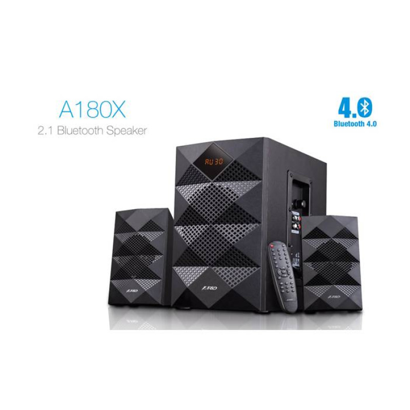 Компютърни тонколонки A180X с блутуут и буфер с дистанционно 1x14W+2x14W