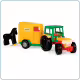 Играчка трактор с ремарке и конче