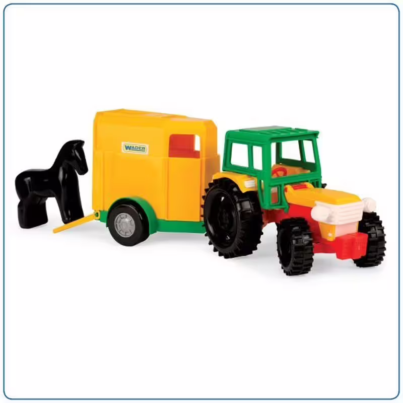 Играчка трактор с ремарке и конче