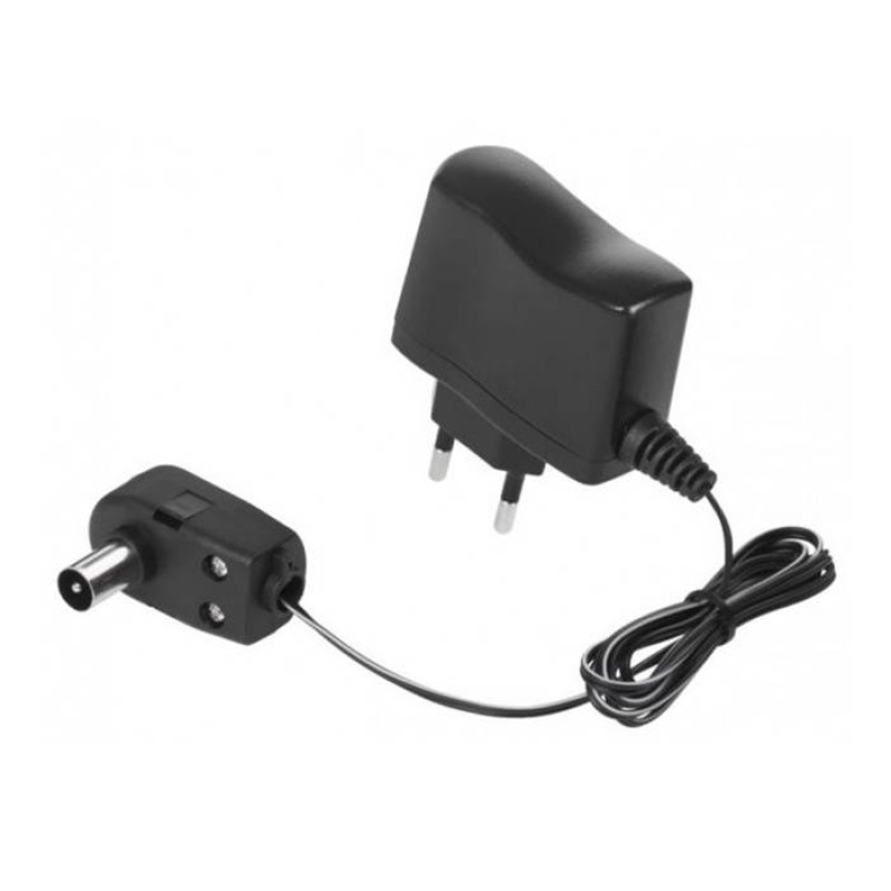 Мрежов адаптер URZ1192 за антенен усилвател с букса RF(м) 12V 0,1A  1,2W