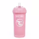 Чаша със сламка Twistshake - 360 ml 12+ месеца розова