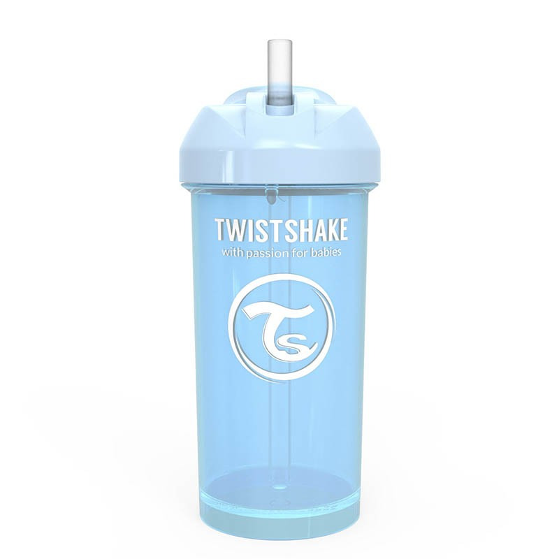 Чаша със сламка Twistshake - 360 ml 12+ месеца синя