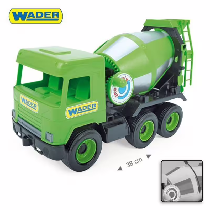 Голям зелен Камион бетоновоз за игра
