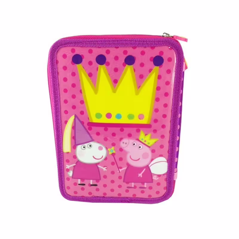 Двоен ученически несесер Peppa Pig с 39 части