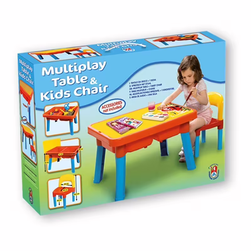 Детска пластмасова маса със стол, Unico