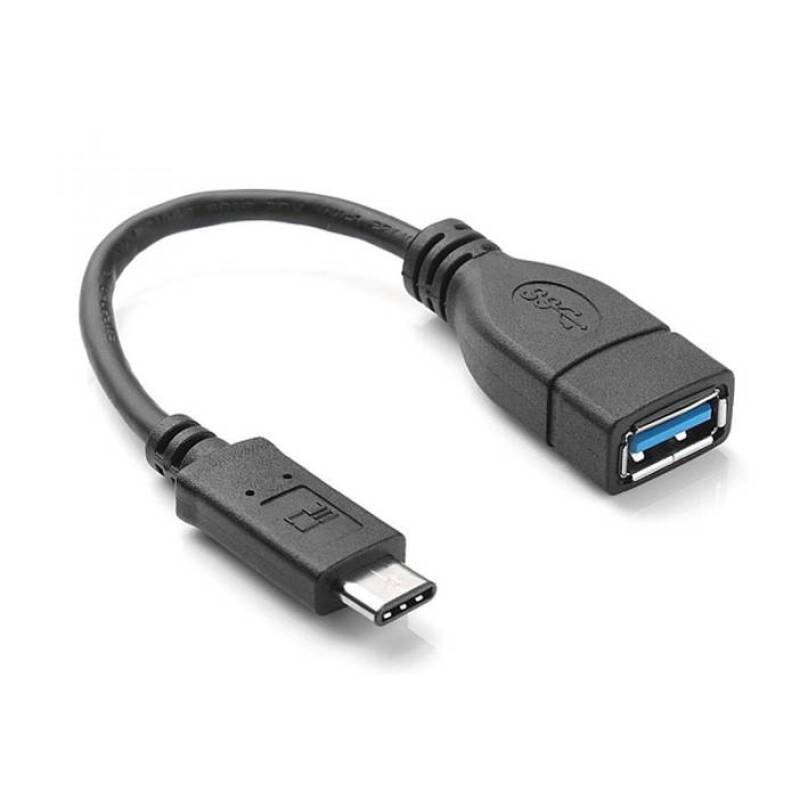 OTG кабел за захранване, USB-А(ж), TYPE-C(м), 0,2m