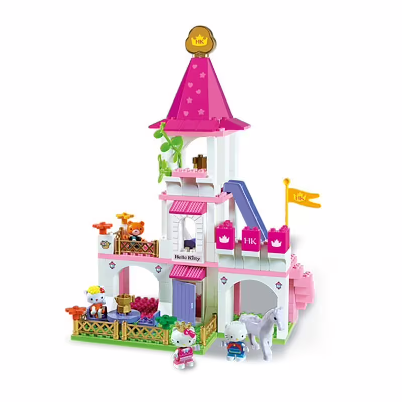 Конструктор за деца - замък, Hello Kitty, Unico