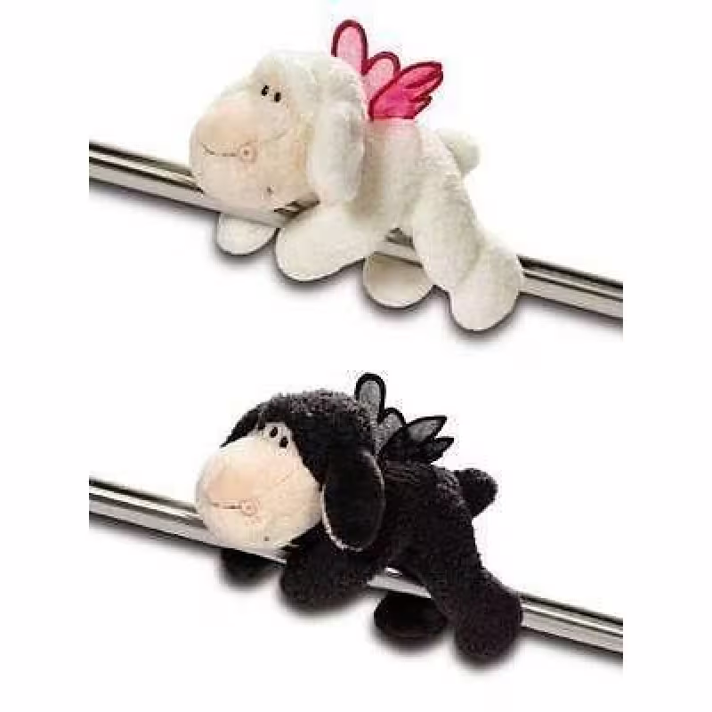 Овцата Jolly с магнити-Don t worry be happy-Черна 12 см.