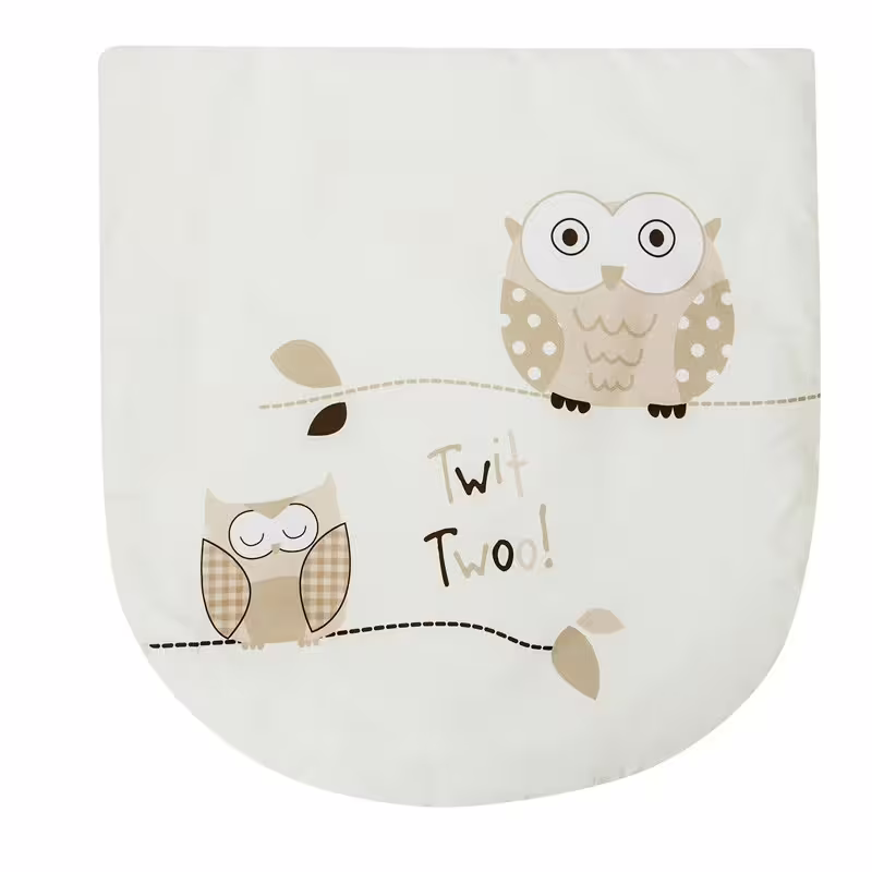 Палмова плетена кошница за новородено със спален комплект - Бухал