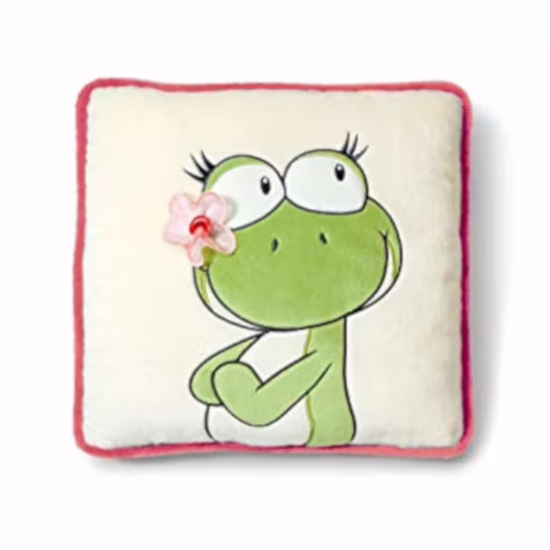 Плюшена възглавничка жабка