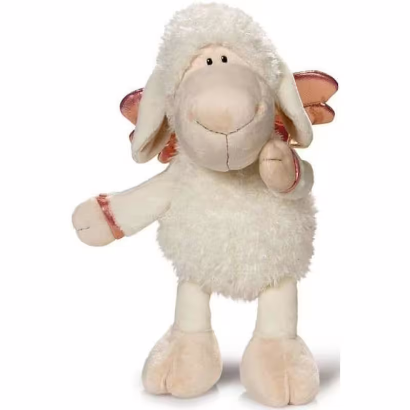 Плюшена играчка овцата Jolly - Don't worry be happy - Бяла 35 см