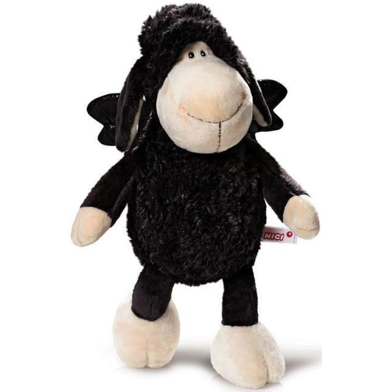 Плюшена играчка овцата Jolly - Don't worry be happy - Черна 45 см