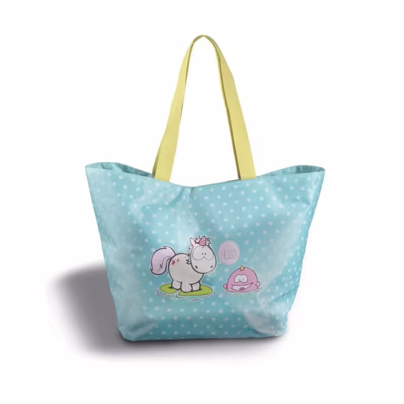 Чанта за плаж с Еднорогът Theodor, синя