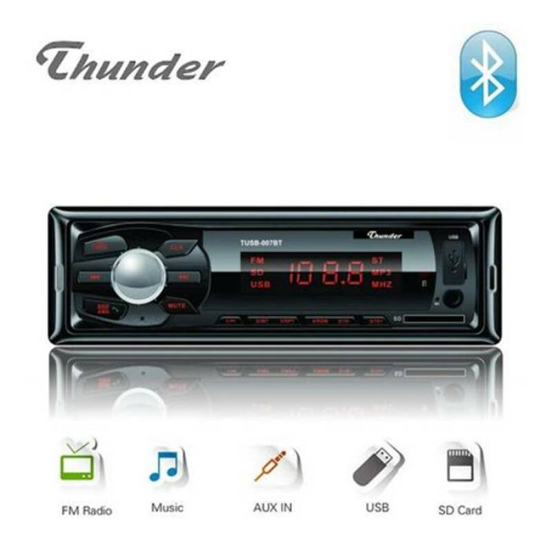 Автомобилен радио MP3 плеър TUSB-009BT, AUX, FM, SD, USB, BLT 4x40W, 12V
