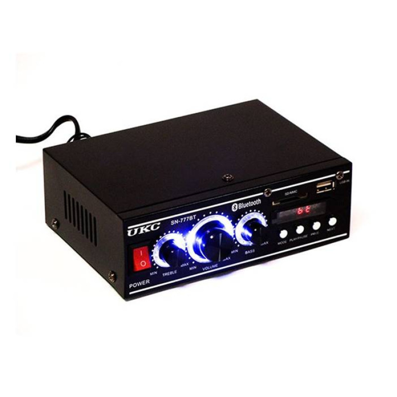 Караоке, блутуут, домашен, аудио усилвател SN-777BT, FM, SD, USB, BLT, 2x120W, 220VAC