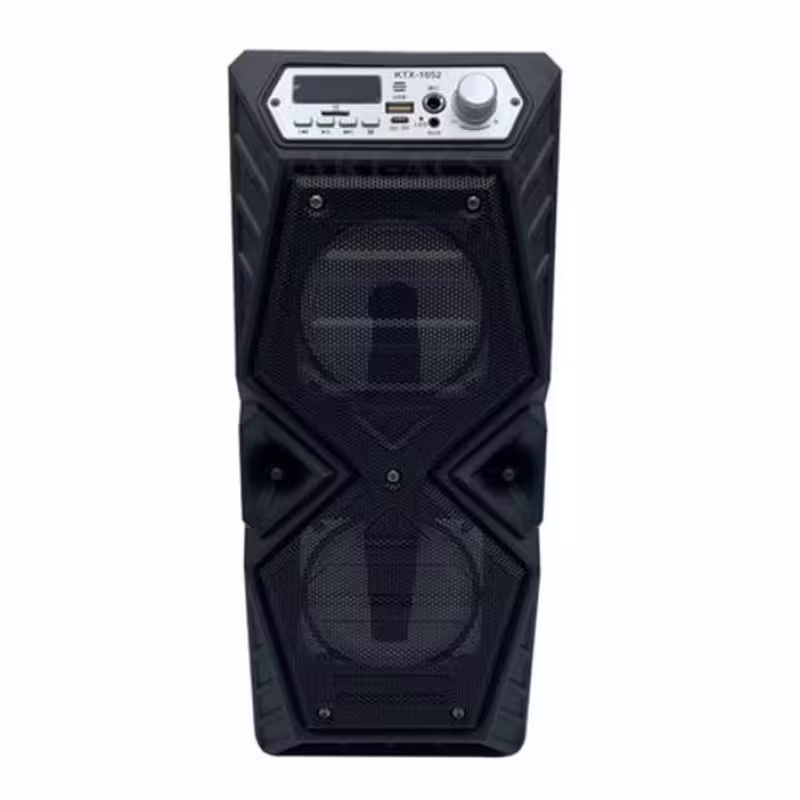 Преносима активна тонколона KTС-1048 2x4" с вграден усилвател и блутуут 20W