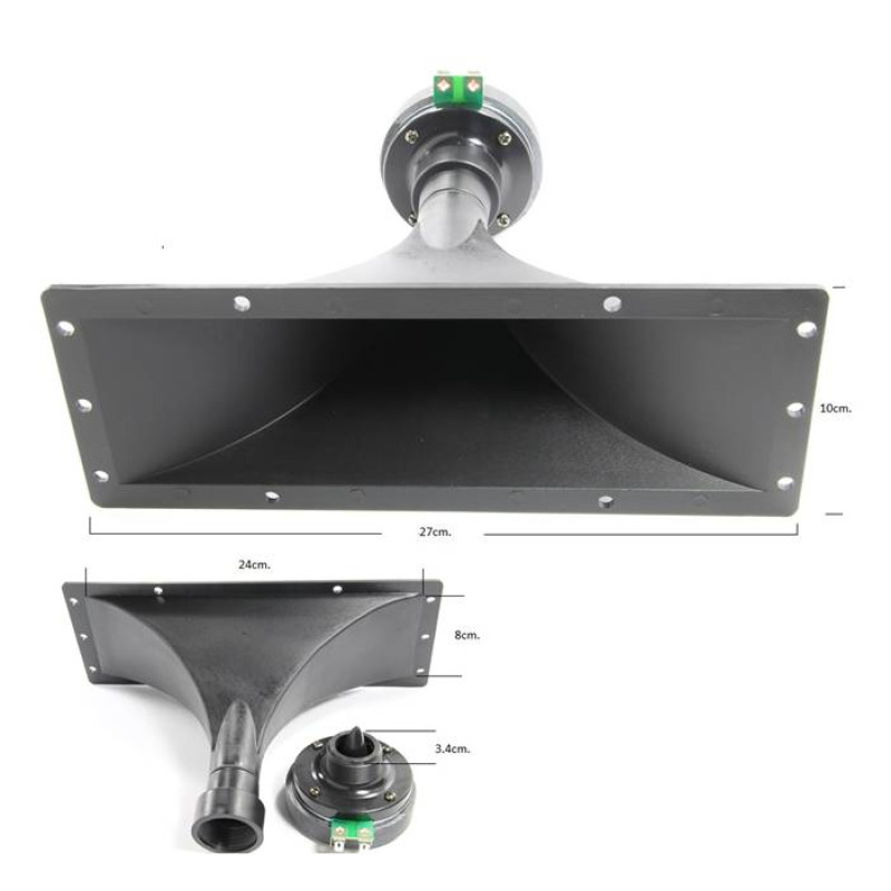 Високочестотен говорител F20, динамичен, пищялка, 30W, 8Ohm, 270x100mm