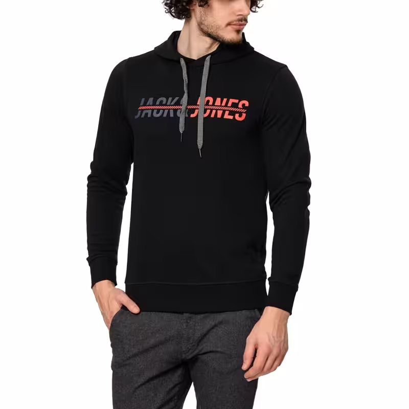 JACK&JONES Print Sweatshirt Black