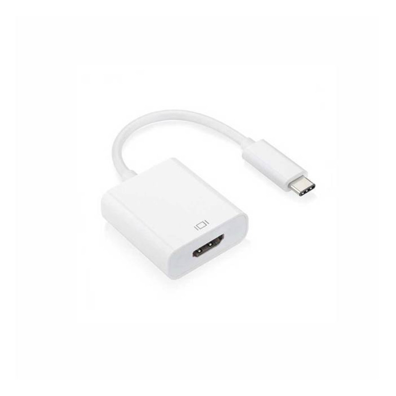 Кабел с конвертор от таблет, телефон, лаптоп към телевизор, HDMI(ж), TYPE-C(м), 0,15m
