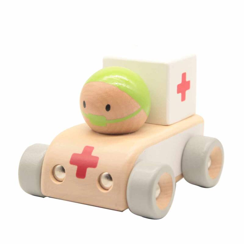 Детска дървена количка - Линейка
