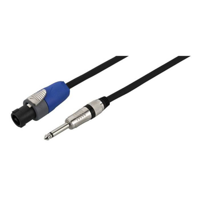 Кабел за микрофон, MONO 6,3mm JACK(м), SPEAKON(м), 5m