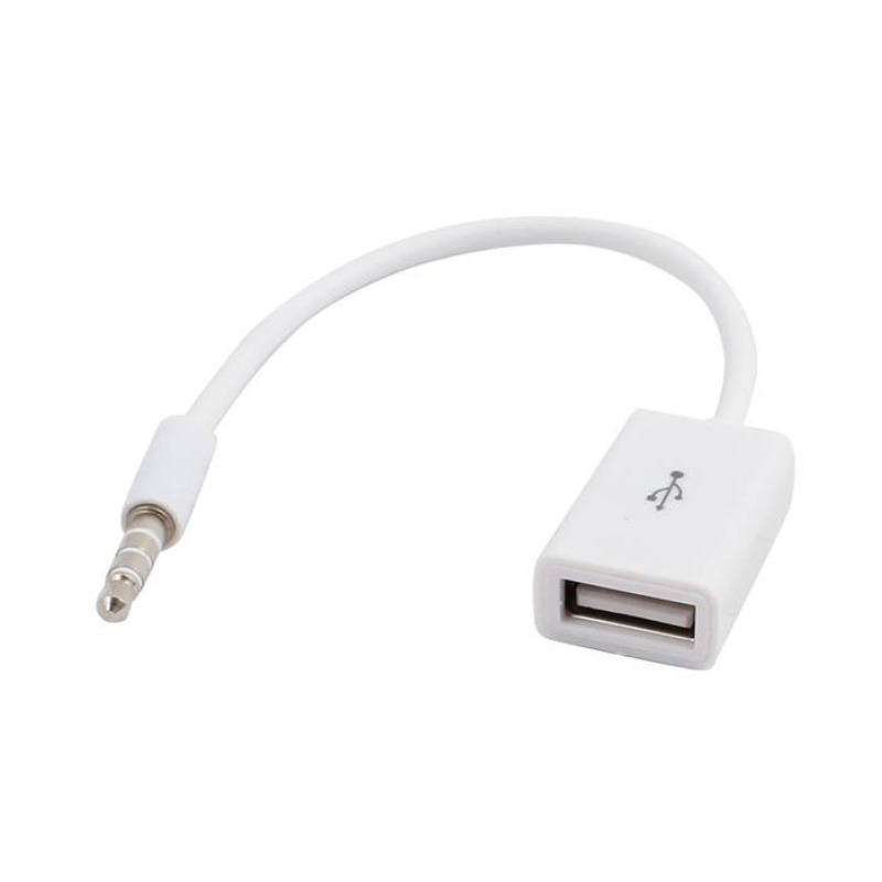 OTG Кабел, USB-A(ж)/3,5mm JACK(м), 3 пръстена, 0,2m
