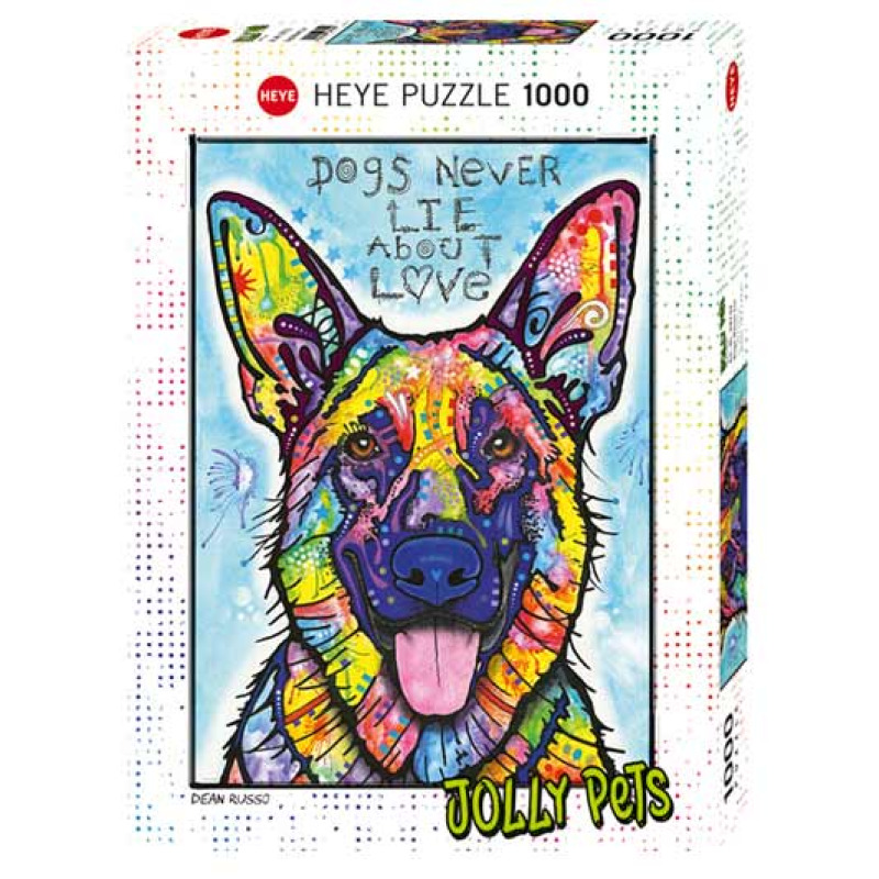 Пъзел Heye от 1000 части - Кучетата никога не лъжат, Дийн Русо