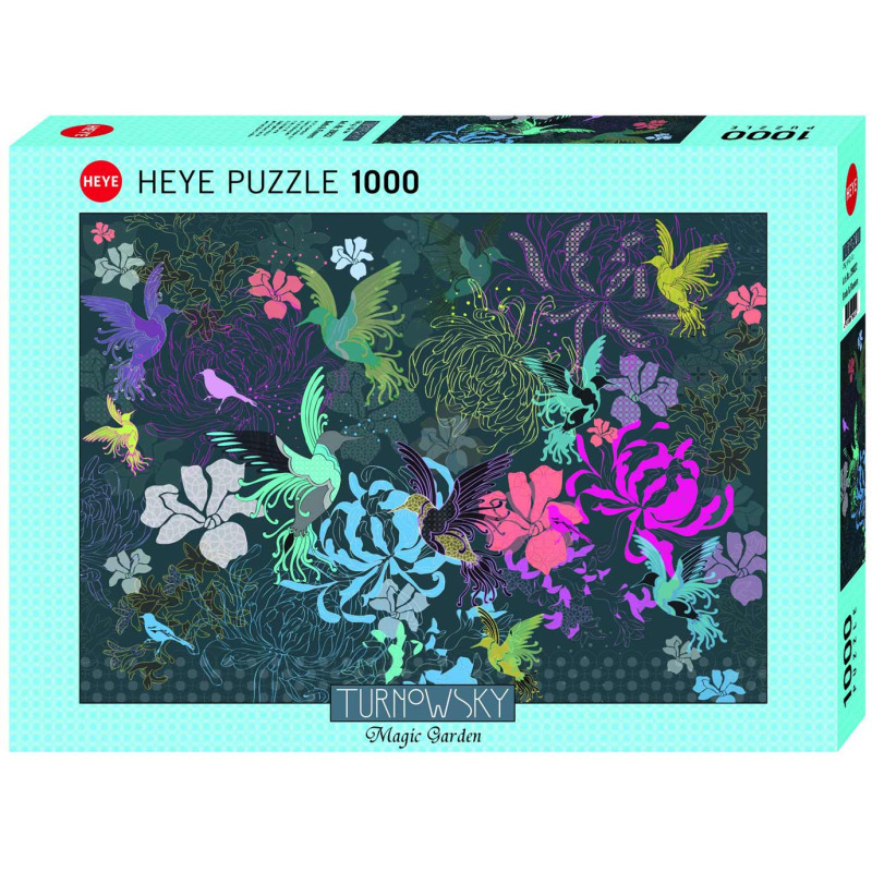 Пъзел Heye от 1000 части - Птици и цветя, Търновски