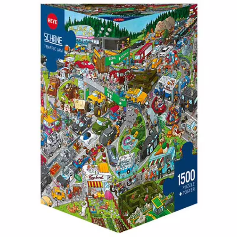 Пъзел Heye от 1500 части - Натоварен трафик, Кристоф Шуне