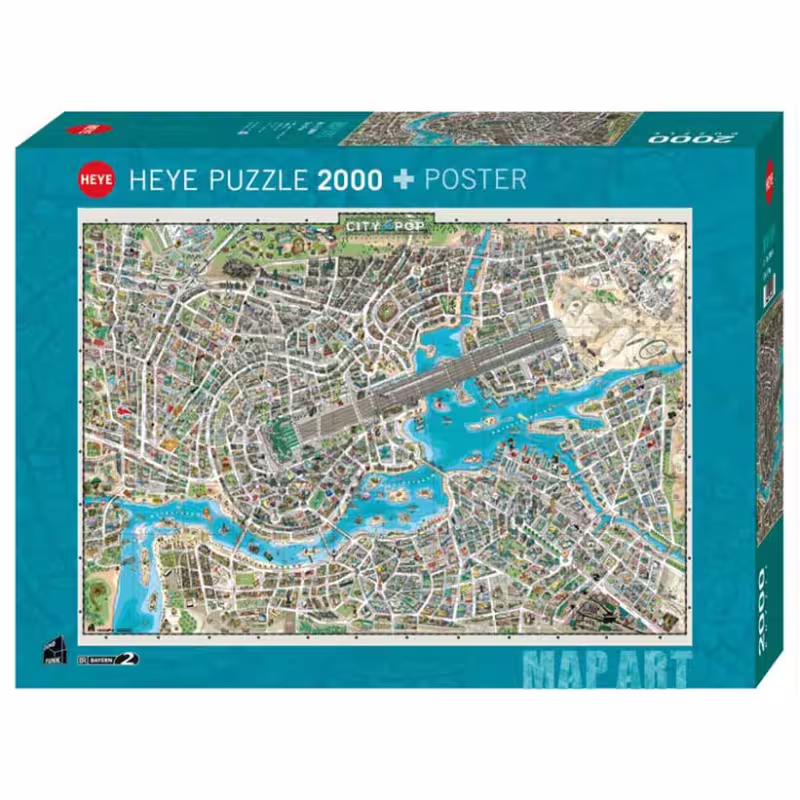 Пъзел Heye от 2000 части - Градът на поп музиката